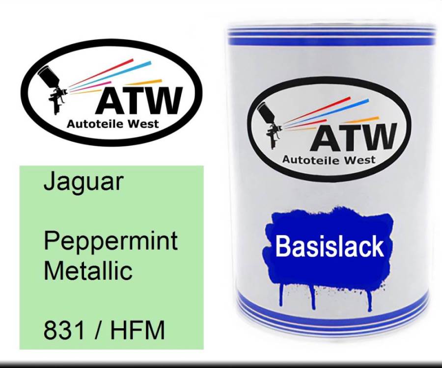 Jaguar, Peppermint Metallic, 831 / HFM: 500ml Lackdose, von ATW Autoteile West.